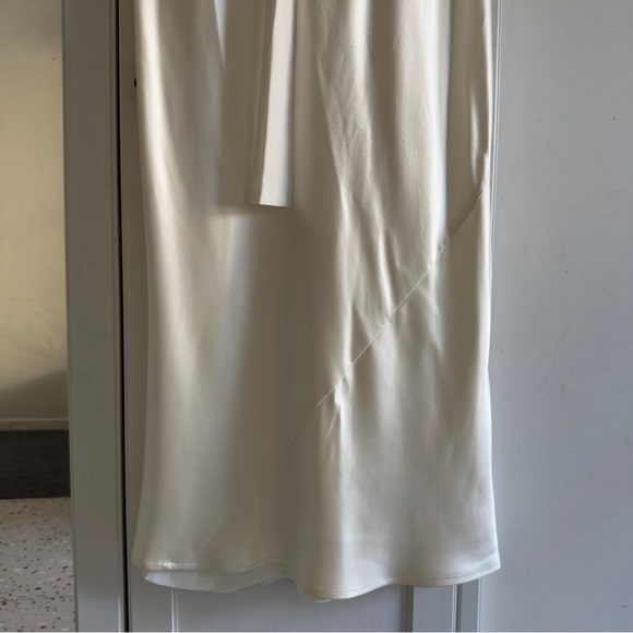 Reformation Oren Silk Dress in Ivory Bridal Silk Size Medium